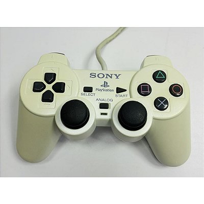 Controle Playstation 2, Branco Perolado, PS2, Original Sony (Usado)