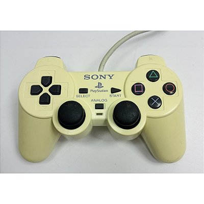 Controle Playstation 2, Branco, PS2, Original Sony (Usado)