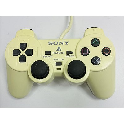 Controle Playstation 2, Branco, PS2, Original Sony (Usado)
