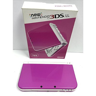 Nintendo New 3DS XL (LL), Pink White, Na Caixa Seriado, Original Nintendo (Usado)