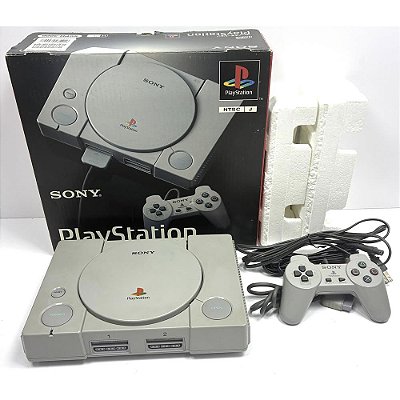 PlayStation 1, Na Caixa Seriado, 1 Controle, Saída Av Nativa, Modelo SCPH-3000, PS1, (Usado)