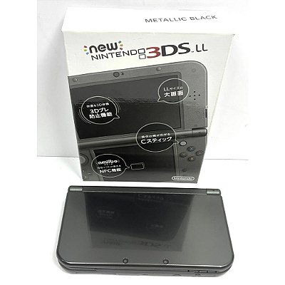 Nintendo New 3DS XL (LL), Metallic Black, Na Caixa Seriado, Original Nintendo (Usado)
