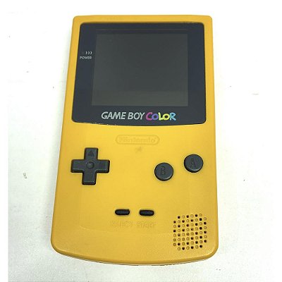 Game Boy Color, Amarelo, Modelo CGB-001, Original, Nintendo (Usado)