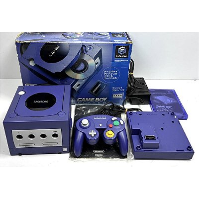 Gamecube Azul, Na Caixa Seriado, Com Game Boy Player, Disco de Boot, Nintendo (Usado)