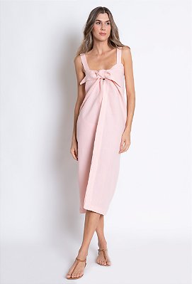VESTIDO LINHO ROSA