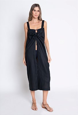 VESTIDO LINHO PRETO