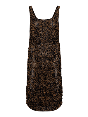 VESTIDO TULE ANIMAL PRINT DUBLADO