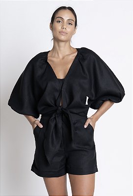 BLUSA MALTA PRETA+TOP