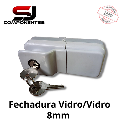 FECHADURA VIDRO/VIDRO 8MM
