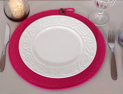 Sousplat de Corda, 6 mm, Tonalidade Rosa Pink