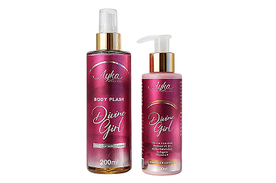 COMBO Body Splash 200ML + HIDRATANTE CORPORAL 120ML Divine Girl PINK - Ayka Beauty Cosmetics