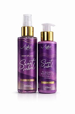 COMBO Body Splash 200ML + HIDRATANTE CORPORAL 120ML Sweet Rebel PURPLE - Ayka Beauty Cosmetics