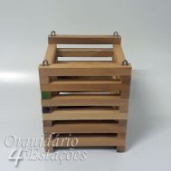 Cachepô de Madeira Quadrado 02 - Alto