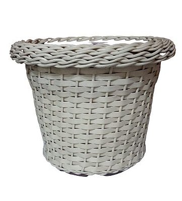 Vaso de Fibra Sintética Flores e Plantas Cor: Creme