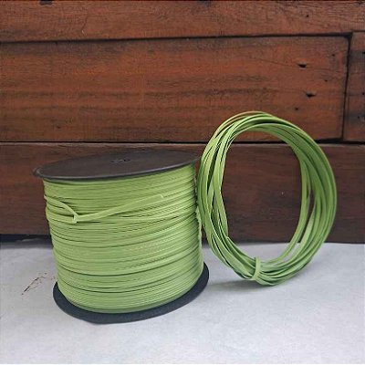 Arame Plastificado Fio Simples Carretel 1300g - Cor Verde