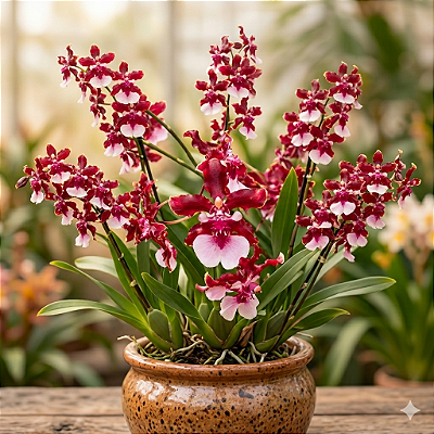 Orquídea Oncidium Sharry Baby (Chocolate) com haste floral