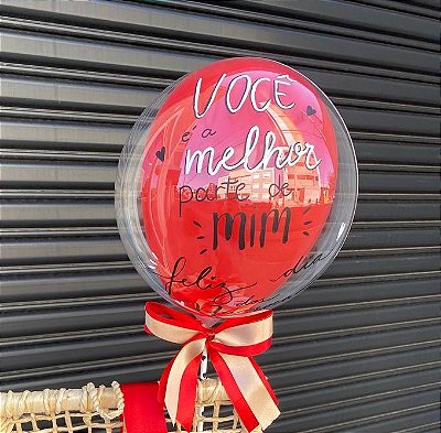 Balão Bubble - Apenas adicional à buquês ou cestas.