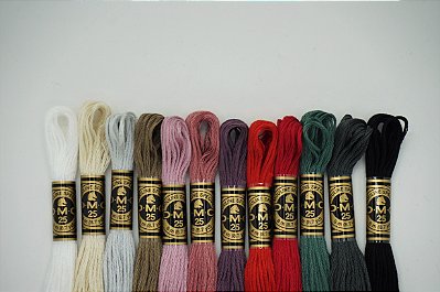As 12 cores mais vendidas das linhas DMC Mouliné
