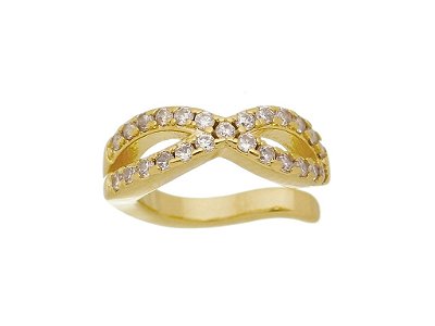 Piercing Fake Feminino Cravejado Banhado a Ouro 18K