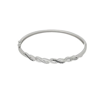 Bracelete Feminino Infinito Cravejado em Prata 925 com Zircônias