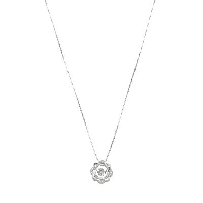 Colar Feminino Prata 925 Infinito Entrelaçado com Zircônias