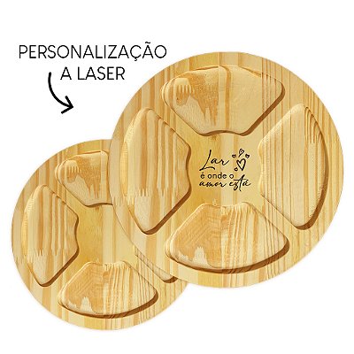 Petisqueira Personalizada 4 Divisórias