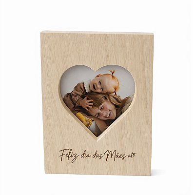 Porta Retrato Personalizado 10x15 Coração Dia das Mães