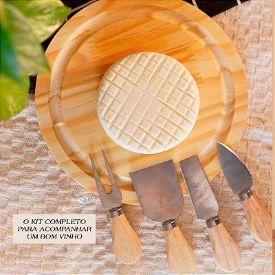 Kit Tábuas Petisqueira Coração com Trio de Ramequim de Porcelana