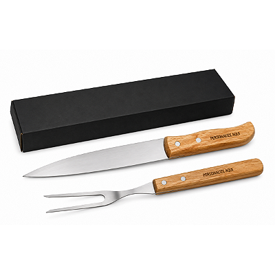 Kit Churrasco Garfo e Faca Personalizado Brinde Corporativo
