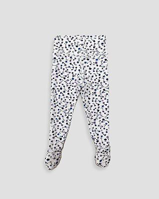 Calça comfort com pé estampada