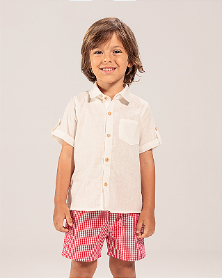 Camisa Madeira Manga Curta