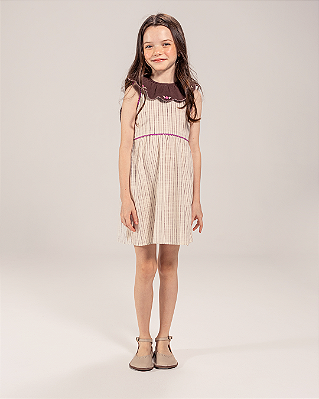 Vestido Gola Flor