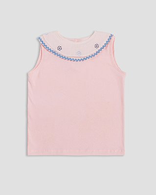 Blusa flor Rosa bebê