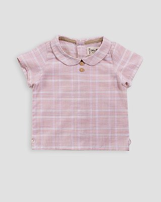 Bata violino Xadrez rosa