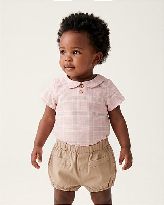 Bata violino Xadrez rosa