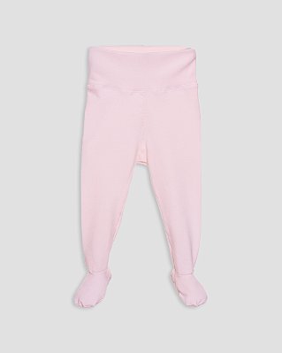 Calça comfort com pé Rosa bebê