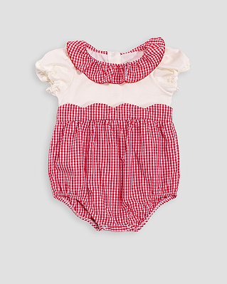 Romper solar Xadrez vermelho