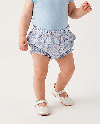 Short violeta Estampa doçura