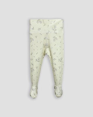Calça comfort com pé estampada Florzinhas