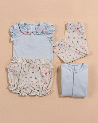 Calça básica estampada Estampa bouquet