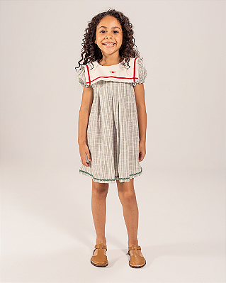 Vestido linhas Listrado verde