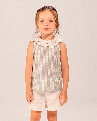 Blusa liberdade Listrado verde