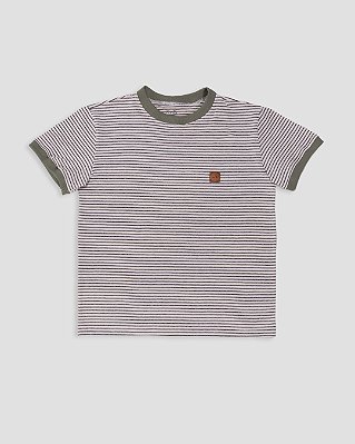 Camiseta retrô Listrado cinza