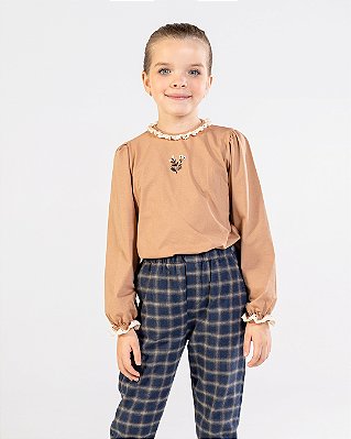 Blusa cantiga Caramelo
