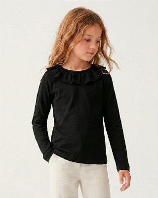 Blusa pétala Preto