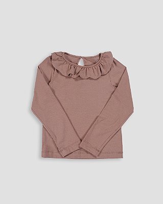 Blusa pétala Marrom