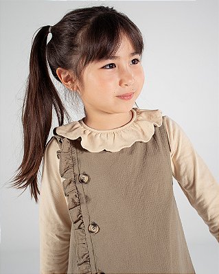 Blusa pétala Areia