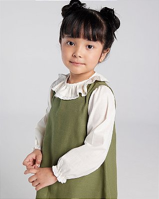 Blusa camponesa manga longa Off-white