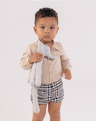 Body camisa Areia