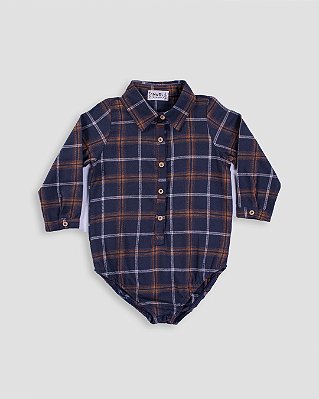 Body camisa Xadrez marinho